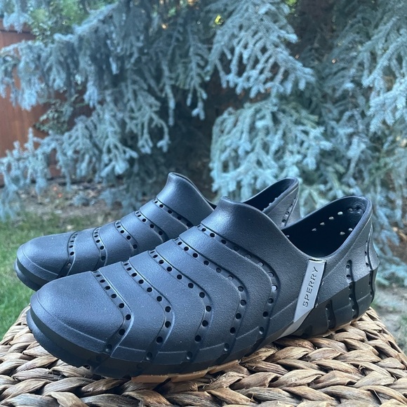 Sperry Top Sider Black Water Strider Athletic Rubber Boat / Work shoe. M7 - W8 - Picture 8 of 8